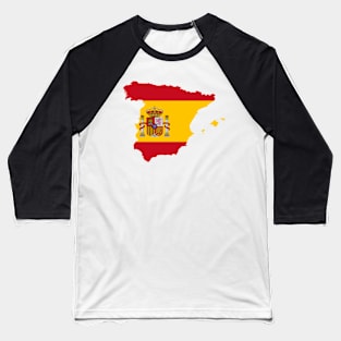 Spain Flag Baseball T-Shirt